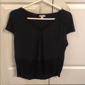 Black dressy short sleeve shirt